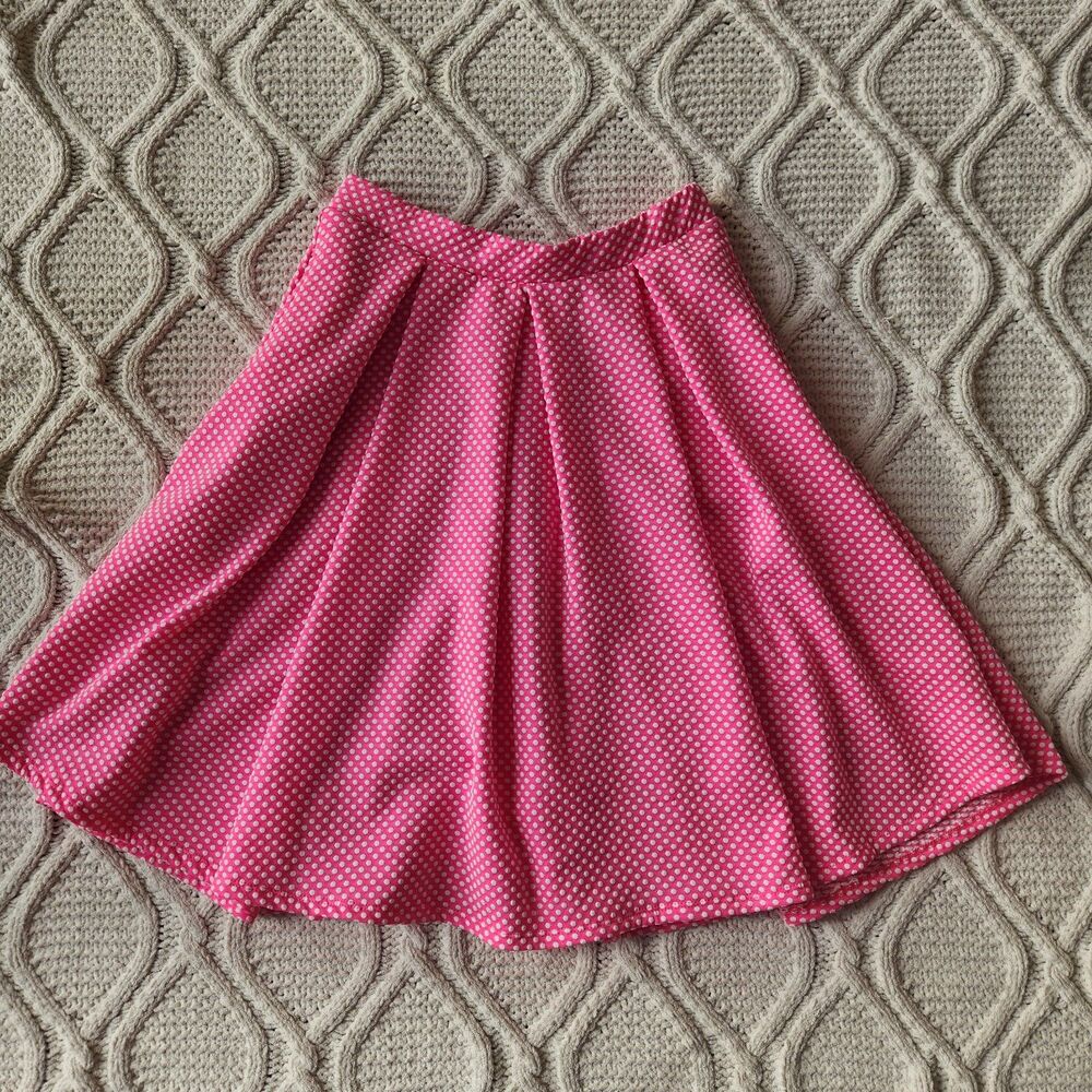 LulaRoe Neon Pink Polka Dot Swing Circle Skirt Size S - Picture 1 of 4